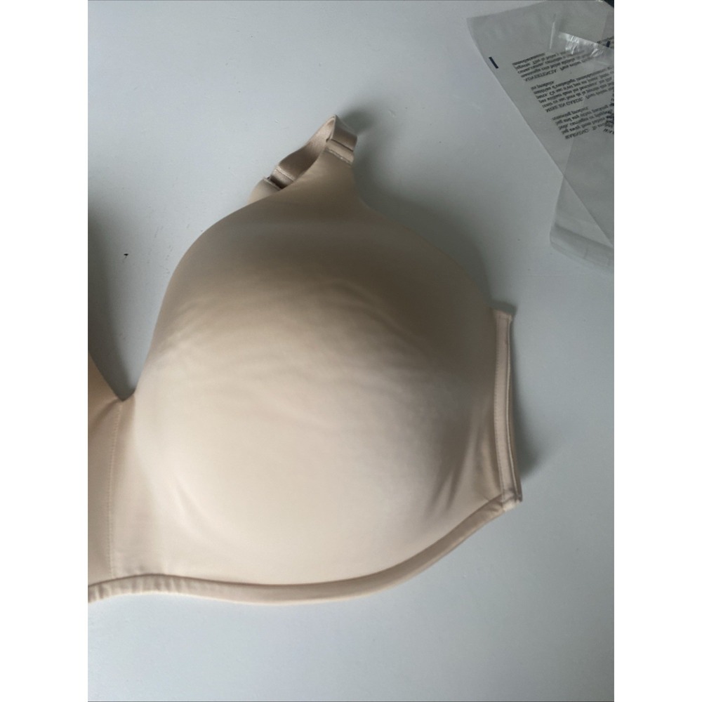 SOMA Smooth Pale Sand 44DDD Vanishing 360 Wireless Bra Smoothing Seamless Edges - Picture 3 of 6
